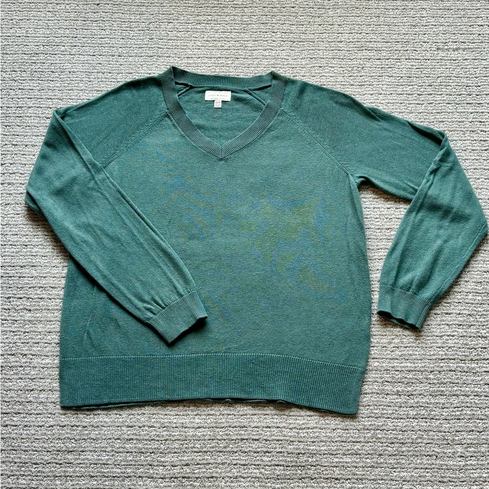 Lucky Brand v-neck teal sweater XS